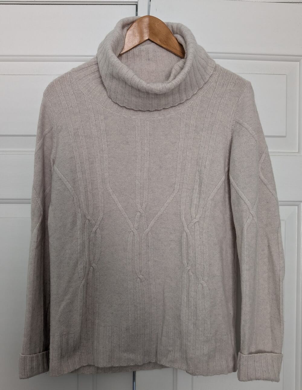Pure Collection Cashmere Wool Cableknit Cowl Neck Sweater